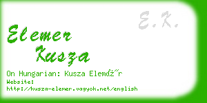 elemer kusza business card